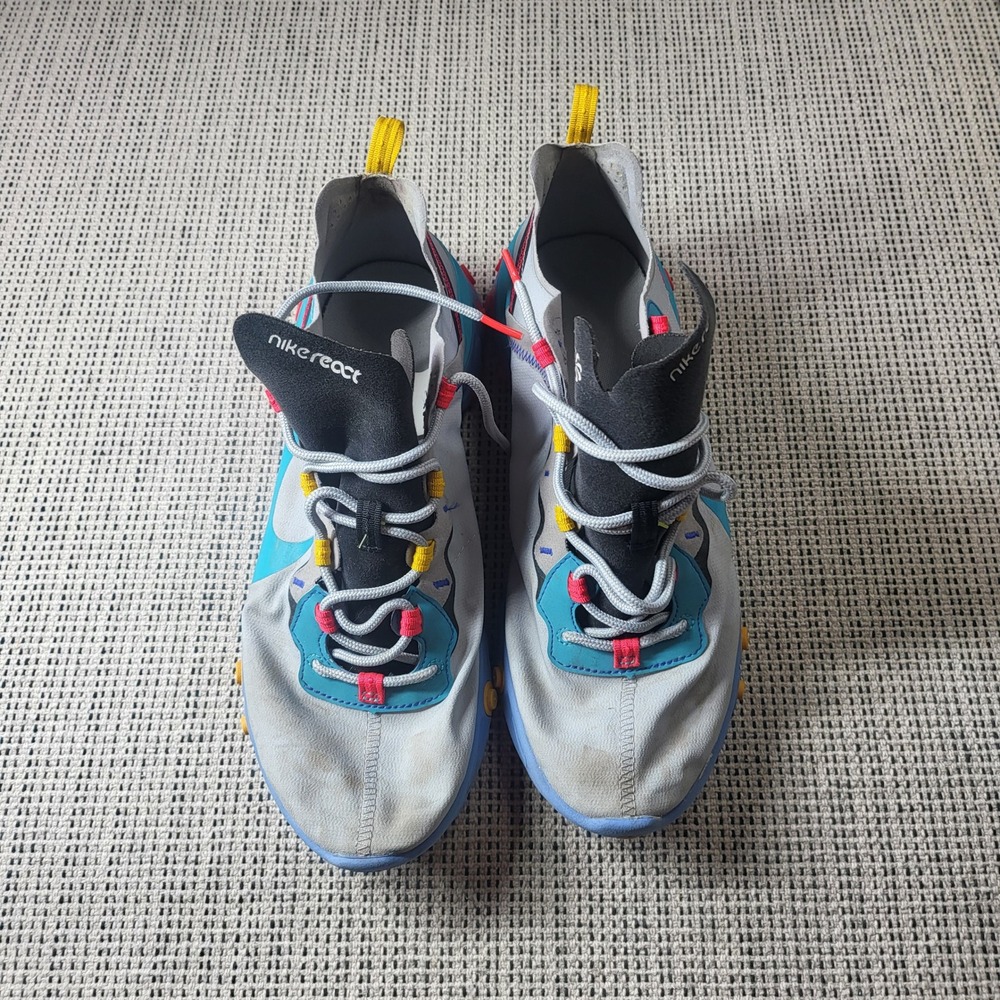 Nike Sneakers Mens 12 Grey React Element 55 Wolf Grey Blue CQ9705-002 Low Top